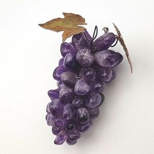 525 Cts Purple Amethyst Grape Cluster Ornament 105g Natural Crystal Gemstone